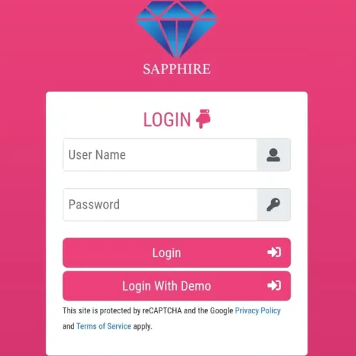 Sapphire login screen
