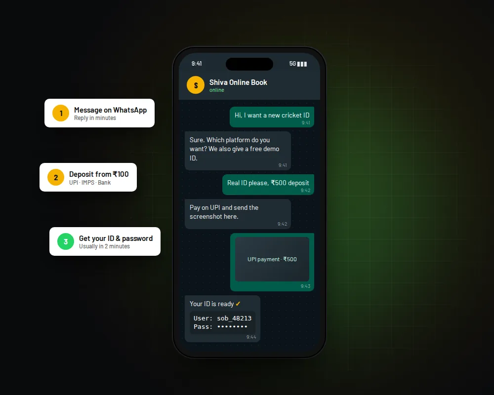 How to get an online cricket ID on WhatsApp